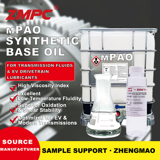 Синтетическое базовое масло mPAO с высоким индексом вязкости для трансмиссионных жидкостей и смазок для трансмиссии электромобилей.